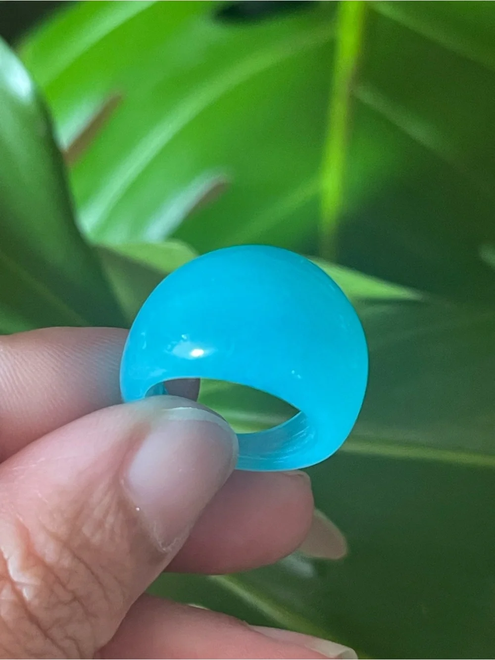 Chic Style Resin Chunky Ring(3pcs)